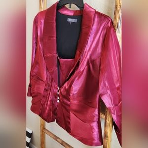 Dress Barn Ruby red shimmer Blouse